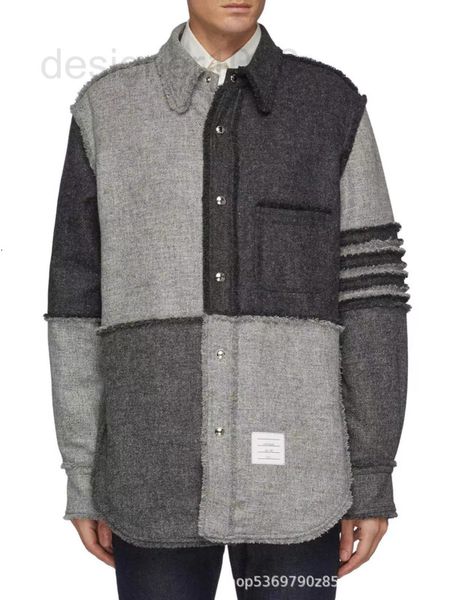 men's wool & blends designer new special fabric tb high street leisure 4 four bar heavy industry tassel wool patchwork pants coat ckaa, Black
men's wool & blends designer new special fabric tb high street leisure 4 four bar heavy industry tassel wool patchwork pants coat ckaa, Black