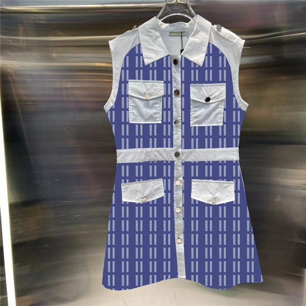 casual patchwork shirt dresses double letter jacquard vest dress pockets decoration slim dresses summer women sleeveless dress, Black;gray
casual patchwork shirt dresses double letter jacquard vest dress pockets decoration slim dresses summer women sleeveless dress, Black;gray