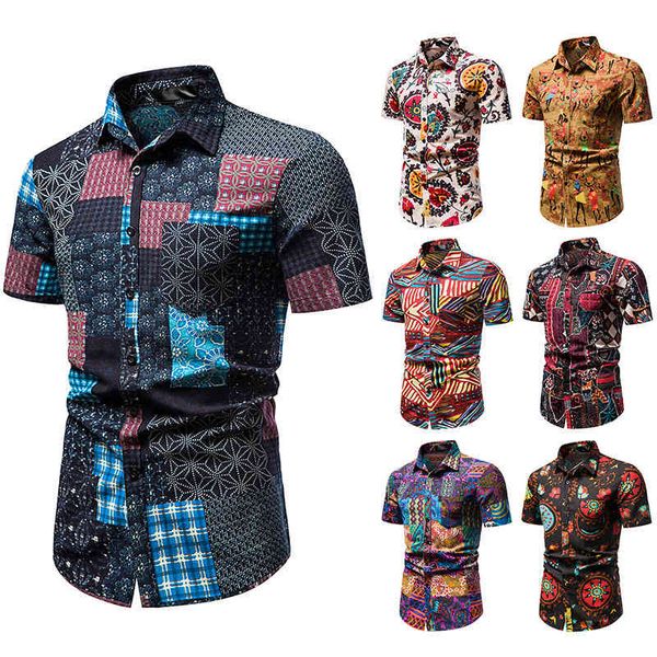 men's casual shirts men's casual lapel short beach shirt youth personalized flower shirt djd3, White;black
men's casual shirts men's casual lapel short beach shirt youth personalized flower shirt djd3, White;black