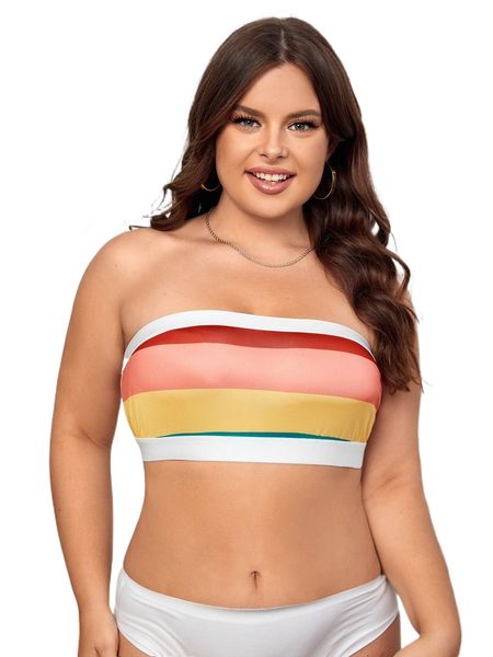 plus block striped bandeau bra n6ub#, Black;white
plus block striped bandeau bra n6ub#, Black;white