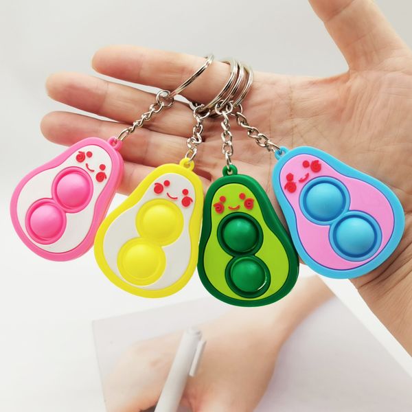 new design cartoon pvc avocado keychain double side bubble smile face bag accessories keyring key chain, Silver
new design cartoon pvc avocado keychain double side bubble smile face bag accessories keyring key chain, Silver