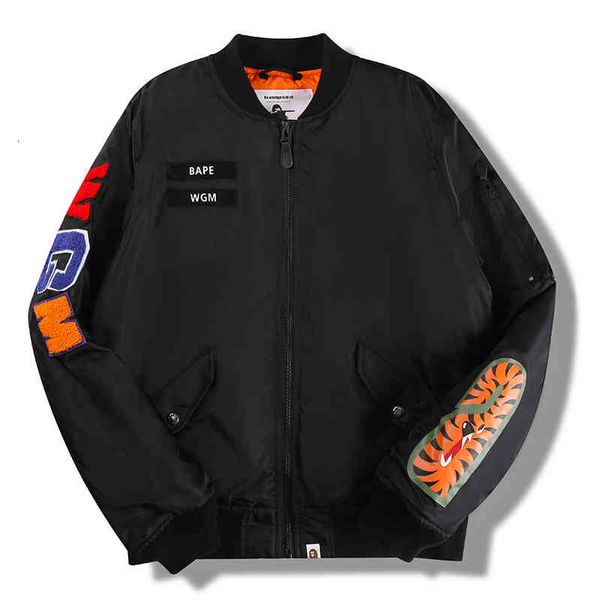 men's hoodies & sweatshirts autumn and winter men's casual printing personalized shark embroidery baseball cotton jacket b539, Black
men's hoodies & sweatshirts autumn and winter men's casual printing personalized shark embroidery baseball cotton jacket b539, Black