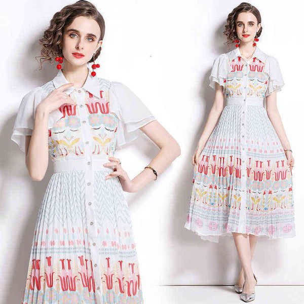 luxury designer women's dresses 2022 catwalk fashion flying sleeve positioning print stitched pleated dresses, Black;gray
luxury designer women's dresses 2022 catwalk fashion flying sleeve positioning print stitched pleated dresses, Black;gray