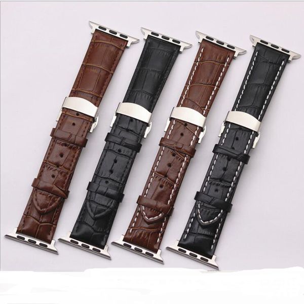 wholesales factory 958-2 genuine leather watch bands classic crocodile pattern leather strap for applewatch iwatch5 40/44mm, Black;brown
wholesales factory 958-2 genuine leather watch bands classic crocodile pattern leather strap for applewatch iwatch5 40/44mm, Black;brown