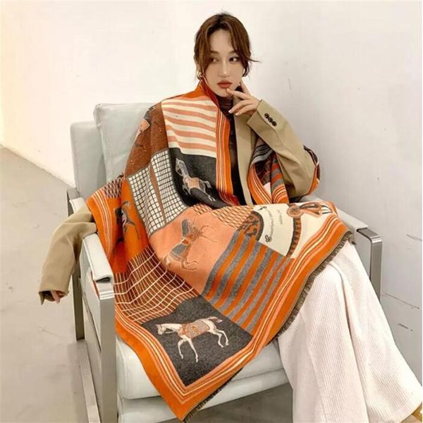 luxury cashmere scarf women winter warm shawls and wraps design horse print bufanda thick blanket scarves2965, Blue;gray
luxury cashmere scarf women winter warm shawls and wraps design horse print bufanda thick blanket scarves2965, Blue;gray
