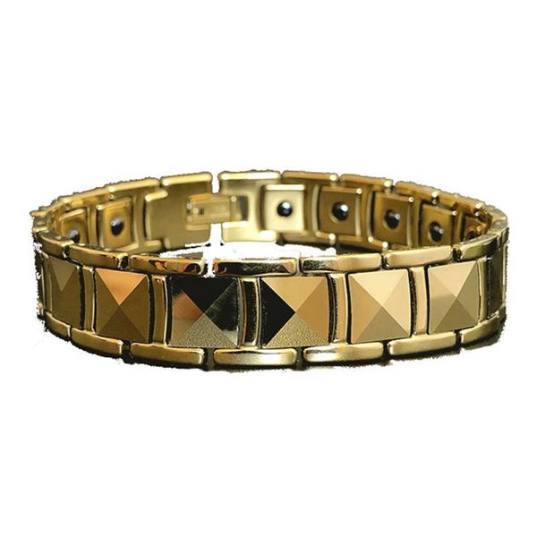 link, chain nhgbft multi-faceted gold color ceramic bracelet for women mens stainless steel healthy germanium stone bracelets, Black
link, chain nhgbft multi-faceted gold color ceramic bracelet for women mens stainless steel healthy germanium stone bracelets, Black