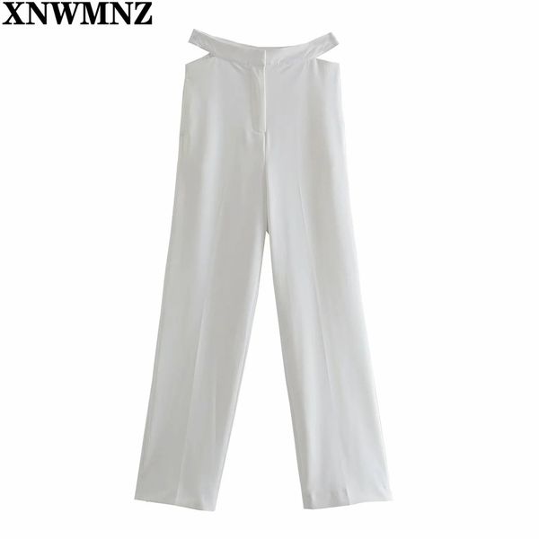 xnwmnz ladies fashion waist hollow out white pants women long trousers zipper female suit office lady elegant trousers 210513, Black;white
xnwmnz ladies fashion waist hollow out white pants women long trousers zipper female suit office lady elegant trousers 210513, Black;white