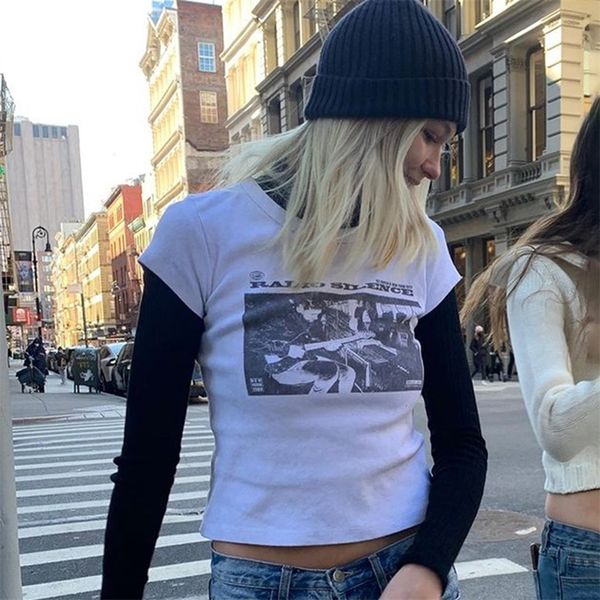 vintage classic rock graphic tee shirt women casual round neck short sleeve cotton t shirt summer slim y2k chic 220420, White 
vintage classic rock graphic tee shirt women casual round neck short sleeve cotton t shirt summer slim y2k chic 220420, White