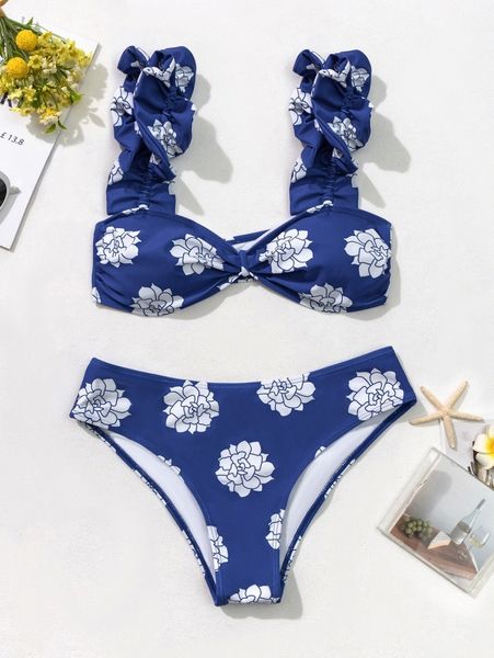 floral print ruched strap bikini swimsuit u4ih#, White;black
floral print ruched strap bikini swimsuit u4ih#, White;black