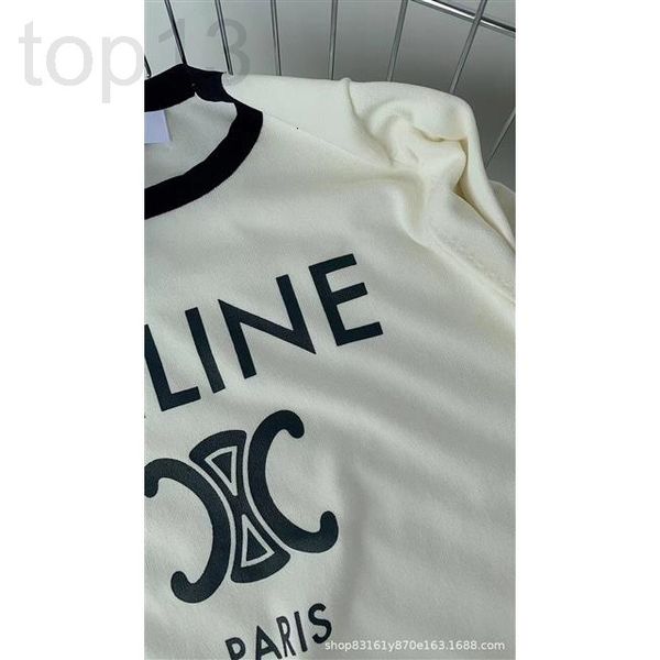 women's t-shirt designer chaopai 22ss spring and summer new contrast color neckline chest large letter printing design casual versatile, White
women's t-shirt designer chaopai 22ss spring and summer new contrast color neckline chest large letter printing design casual versatile, White