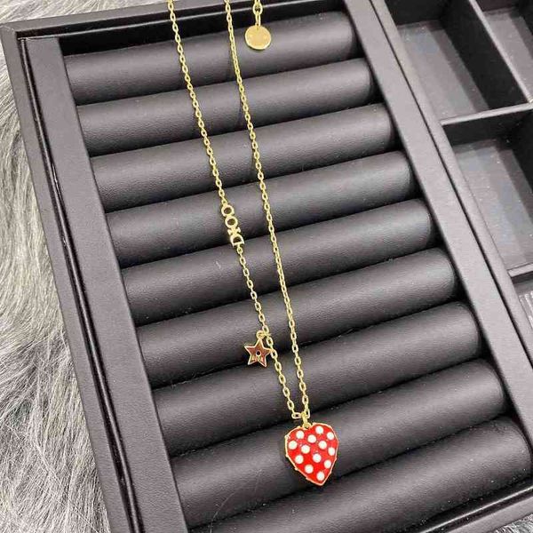 jewel new letter necklace red star fashion letter necklace female, Golden;silver