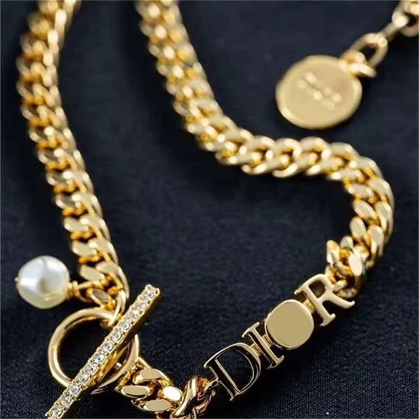 2022 fashion 20% off designer jewelry d new diamond inlaid letter old pearl neckchain necklace women's net red temperament, Silver
2022 fashion 20% off designer jewelry d new diamond inlaid letter old pearl neckchain necklace women's net red temperament, Silver