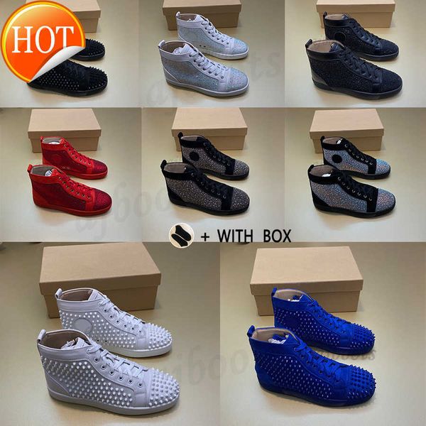2022 men women luxury red bottoms shoes genuine leather sneakers studded designer shoe for black white spikes casual rivet sneaker
2022 men women luxury red bottoms shoes genuine leather sneakers studded designer shoe for black white spikes casual rivet sneaker