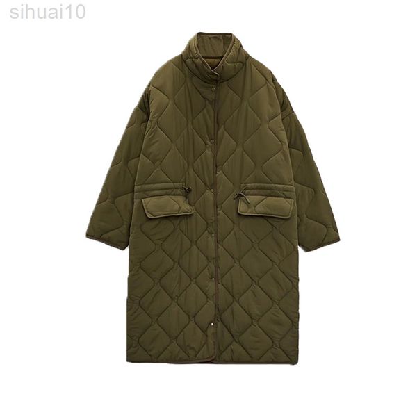 women's overcoat armygreen coat warm jacket pocket long sleeve coat female fashion vintage jacket loose ladies chic outwear trf l220730, Black
women's overcoat armygreen coat warm jacket pocket long sleeve coat female fashion vintage jacket loose ladies chic outwear trf l220730, Black