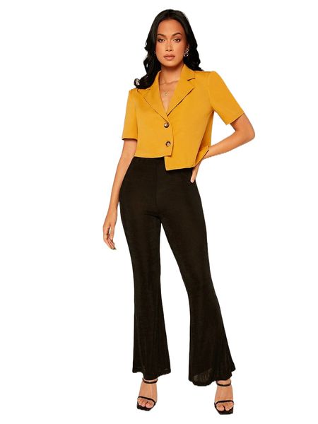 asymmetrical hem single breasted blazer s1mq#, White 
asymmetrical hem single breasted blazer s1mq#, White