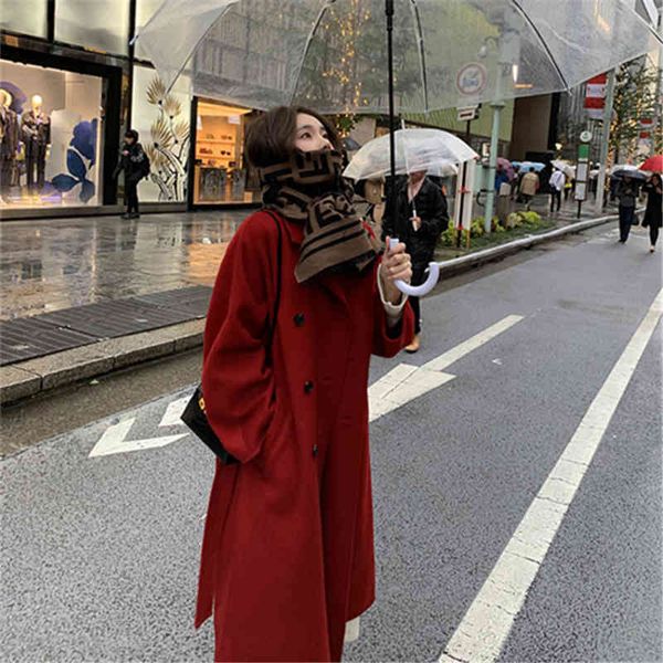 women's trench coats winter red wool coat women's cashmere woolen cloth korean version loose and thin double breasted medium long, Tan;black
women's trench coats winter red wool coat women's cashmere woolen cloth korean version loose and thin double breasted medium long, Tan;black