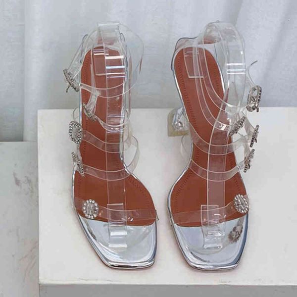 sandals summer style square head open toe transparent one line buckle sandals women's crystal wine glass heel high heels, Black
sandals summer style square head open toe transparent one line buckle sandals women's crystal wine glass heel high heels, Black