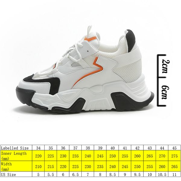 genuine leather women leisure shoes comfy breathable 8cm super high platform wedge sneakers chunky shoes summer women, Black;yellow
genuine leather women leisure shoes comfy breathable 8cm super high platform wedge sneakers chunky shoes summer women, Black;yellow