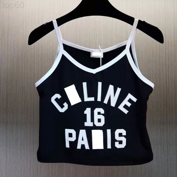 women's tanks & camis designer ce original standard 2022 spring and summer new pasted cloth embroidered white letter black v-neck suspe
women's tanks & camis designer ce original standard 2022 spring and summer new pasted cloth embroidered white letter black v-neck suspe