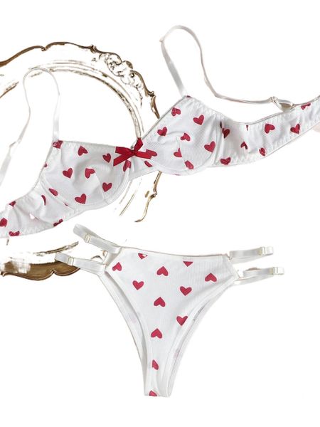 heart print cut-out underwire lingerie set s8nd#, Black;red
heart print cut-out underwire lingerie set s8nd#, Black;red