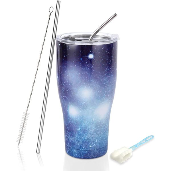 30oz tumbler double wall vacuum insulated travel mug with leak-proof lid stainless steel water bottle for cold drinks starry night-blue c052
30oz tumbler double wall vacuum insulated travel mug with leak-proof lid stainless steel water bottle for cold drinks starry night-blue c052