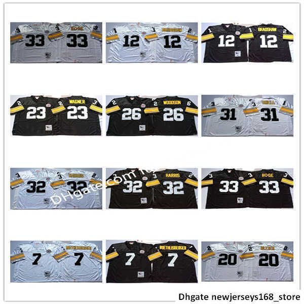 ncaa mens football retro vintage 7 ben roethlisberger terry bradshaw rocky bleier mike wagner rod woodson donnie shell franco harris jerseys, Black
ncaa mens football retro vintage 7 ben roethlisberger terry bradshaw rocky bleier mike wagner rod woodson donnie shell franco harris jerseys, Black