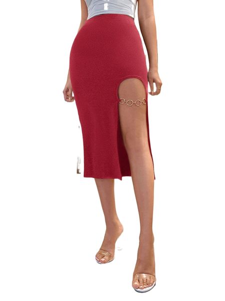 sxy high waist chain detail asymmetrical hem skirt x7to#, Black
sxy high waist chain detail asymmetrical hem skirt x7to#, Black