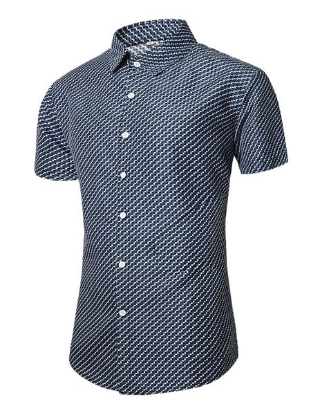 men allover print button front shirt o9jr#, White;black
men allover print button front shirt o9jr#, White;black