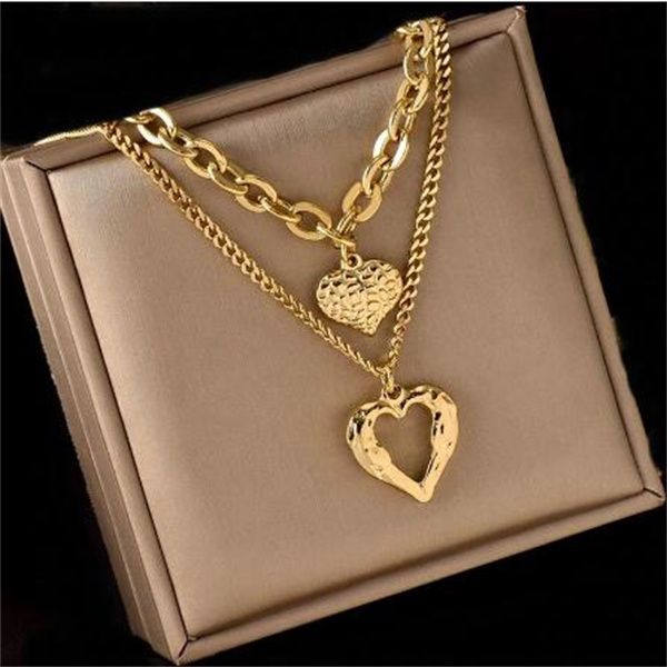 316l stainless steel small uneven folds 2 love necklace high-end sense party accessories non-fading high-quality gifts gc1368, Silver
316l stainless steel small uneven folds 2 love necklace high-end sense party accessories non-fading high-quality gifts gc1368, Silver