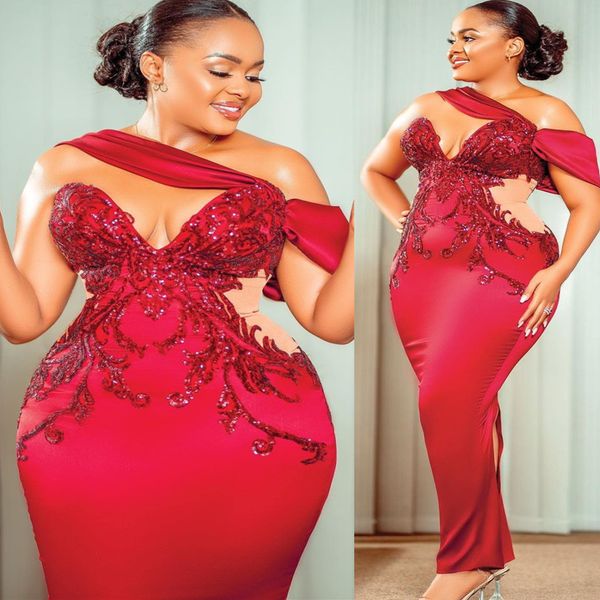 2022 plus size arabic aso ebi burgundy sheath prom dresses one shoulder evening formal party second reception birthday engagement gowns dres, Black
2022 plus size arabic aso ebi burgundy sheath prom dresses one shoulder evening formal party second reception birthday engagement gowns dres, Black