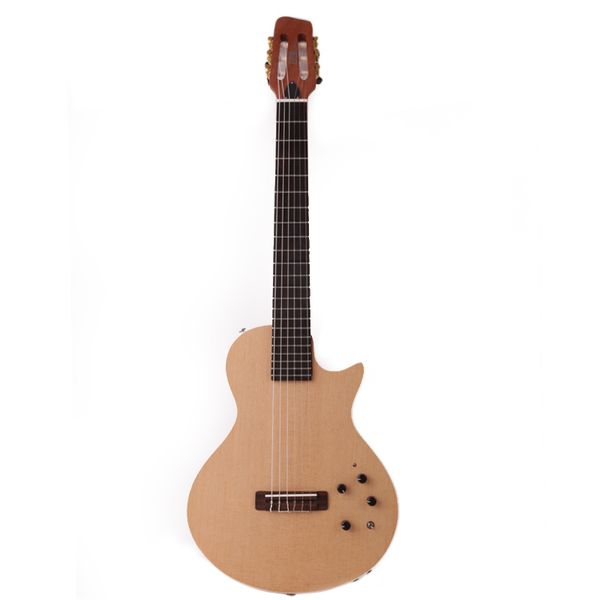 solid wood spruce nylon string classical silent electric guitar built in effect travel portable
solid wood spruce nylon string classical silent electric guitar built in effect travel portable