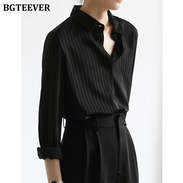 vintage chic turn-down collar women striped blouses shirts long sleeve single-breasted elegant loose female shirts, White
vintage chic turn-down collar women striped blouses shirts long sleeve single-breasted elegant loose female shirts, White