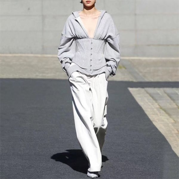 twotwinstyle spring sweatshirts for women's hoodies long sleeve v neck high waist slim sweatshirt female fashion new 200924, Black
twotwinstyle spring sweatshirts for women's hoodies long sleeve v neck high waist slim sweatshirt female fashion new 200924, Black
