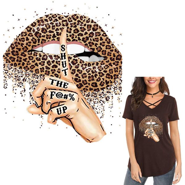 sewing notions iron on patches for clothing design leopard lips heat press decals washable diy thermal transfer stickers for tshirt jacket h, Black
sewing notions iron on patches for clothing design leopard lips heat press decals washable diy thermal transfer stickers for tshirt jacket h, Black