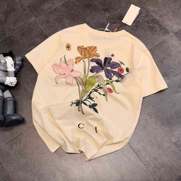 summer 22 fashion brand gu gujia flower letters simple printing loose casual round neck t-shirt, White
summer 22 fashion brand gu gujia flower letters simple printing loose casual round neck t-shirt, White