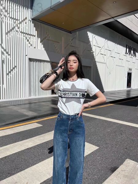 women's t-shirt designer brand 2022 summer new short sleeve t-shirt women's fashion trend round neck loose letter five pointed sta, White
women's t-shirt designer brand 2022 summer new short sleeve t-shirt women's fashion trend round neck loose letter five pointed sta, White