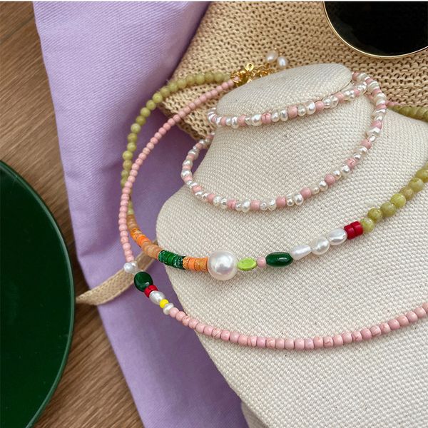 minority design color rice beads pearl necklace female personality simple and versatile fashion necklace, Silver
minority design color rice beads pearl necklace female personality simple and versatile fashion necklace, Silver