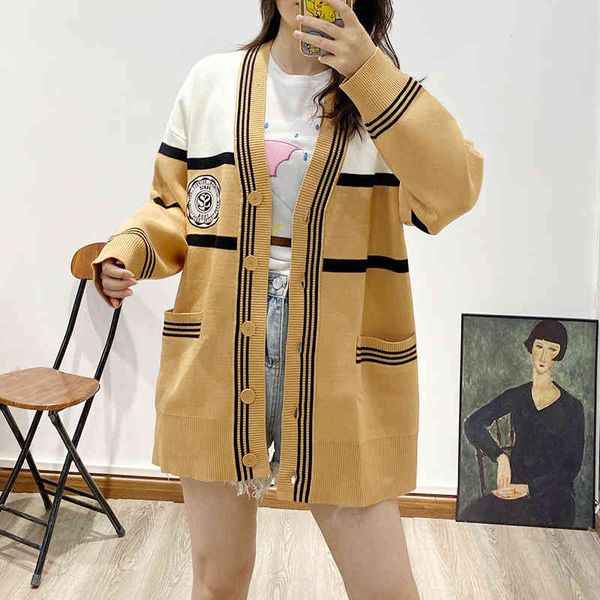 women's sweaters autumn knitted cardigan women's jacket college style loose contrast color sweater spring and thin auqm, White;black
women's sweaters autumn knitted cardigan women's jacket college style loose contrast color sweater spring and thin auqm, White;black