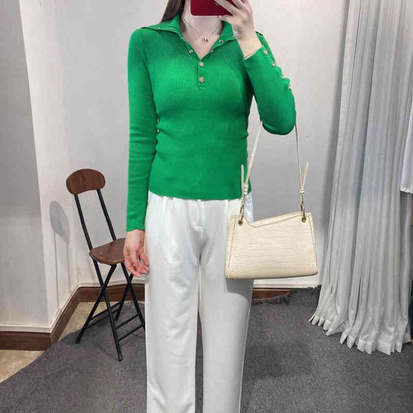 women's sweaters early autumn legal system knitted pullover metal snap lapel niche designer sweater women's wear k340, White;black
women's sweaters early autumn legal system knitted pullover metal snap lapel niche designer sweater women's wear k340, White;black