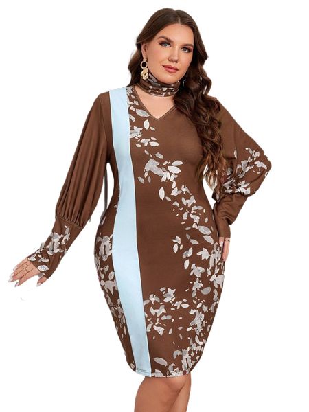 x ashuriicouture plus graphic keyhole neck dress j91i#, Black
x ashuriicouture plus graphic keyhole neck dress j91i#, Black