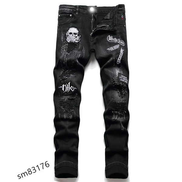 2022 men's jeans spring/summer long slim pants fashion shorts motorcycle ripped jeans m19, Blue
2022 men's jeans spring/summer long slim pants fashion shorts motorcycle ripped jeans m19, Blue