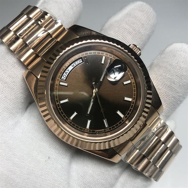 luxury rose gold watches day date mechanical glide smooth 40mm mens royal oaks watch stainless steel bezel strap wris256s, Slivery;brown
luxury rose gold watches day date mechanical glide smooth 40mm mens royal oaks watch stainless steel bezel strap wris256s, Slivery;brown