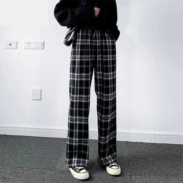 plaid pants for women bottom harajuku trousers high waist fashion summer wide leg pant 210706, Black;white
plaid pants for women bottom harajuku trousers high waist fashion summer wide leg pant 210706, Black;white