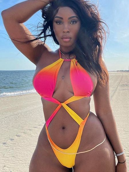 2022 new tie-dye print swimwear women one piece swimsuit female hollow out bathing suit summer beach wear backless monokini, White;black
2022 new tie-dye print swimwear women one piece swimsuit female hollow out bathing suit summer beach wear backless monokini, White;black