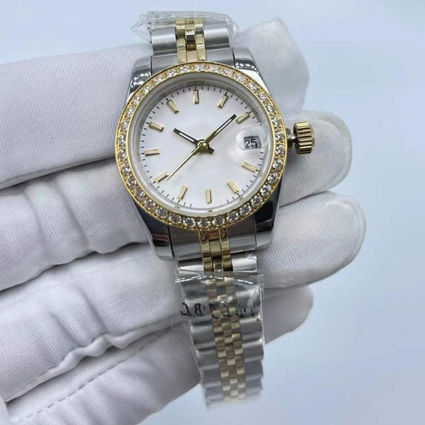 26mm women's watch ladies automatic mechanical watches womens stainless steel folding buckle sport waterproof fashion wristwatch women, Slivery;brown
26mm women's watch ladies automatic mechanical watches womens stainless steel folding buckle sport waterproof fashion wristwatch women, Slivery;brown