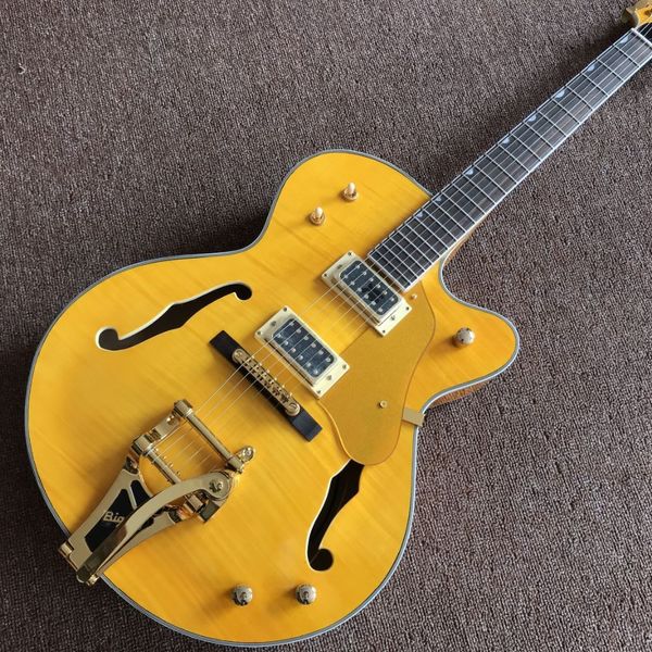 custom shop custom tiger flame f hollow body jazz electric guitar ebony fingerboard yellow color jazz guitarra vibrato system
custom shop custom tiger flame f hollow body jazz electric guitar ebony fingerboard yellow color jazz guitarra vibrato system