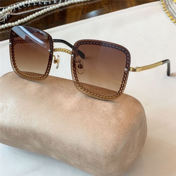 new fashion design sunglasses 4244 square lens metal frame rimless popular and versatile style outdoor uv400 protection glasses, White;black
new fashion design sunglasses 4244 square lens metal frame rimless popular and versatile style outdoor uv400 protection glasses, White;black