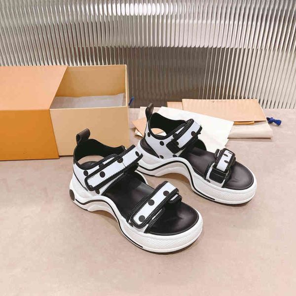 sandals women shoes genuine leather sandals flat platform polka dot printing apartments designer hook loop leisure summer, Black
sandals women shoes genuine leather sandals flat platform polka dot printing apartments designer hook loop leisure summer, Black