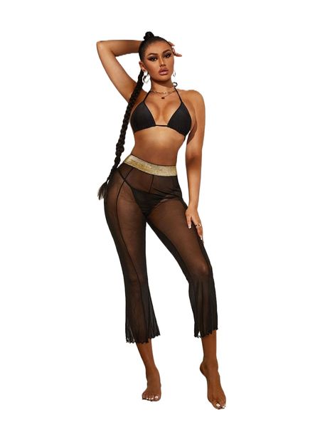 halter triangle thong bikini swimsuit with mesh beach pants a0wh#, White;black
halter triangle thong bikini swimsuit with mesh beach pants a0wh#, White;black