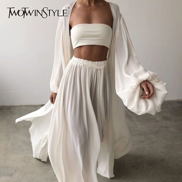 white three piece set for women slim vest lantern sleeve coat wide leg pants loose sets female fashion 210423
white three piece set for women slim vest lantern sleeve coat wide leg pants loose sets female fashion 210423